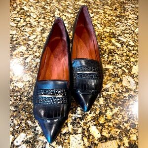 Hispanitas Women's Black Leather Loafers Size 41